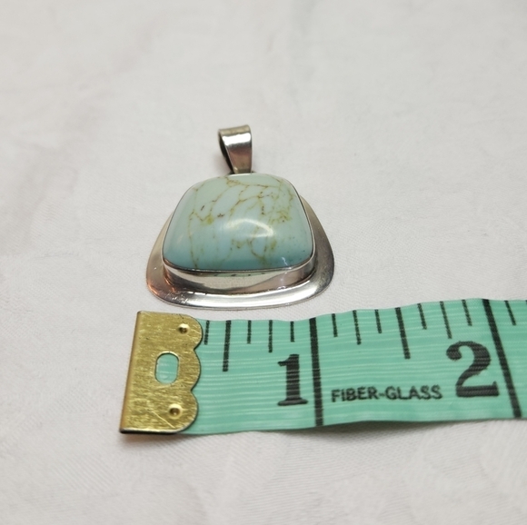 Vintage Sterling silver turquoise pendant - Picture 7 of 10